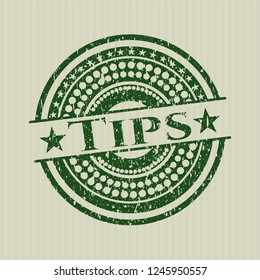 Green Tips rubber seal with grunge texture