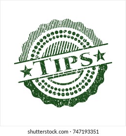 Green Tips rubber stamp