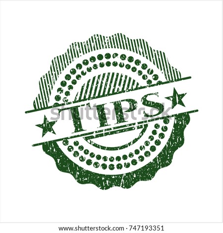 Green Tips rubber stamp