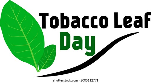 Green Tobacco Leaf Day Vector Illustration