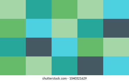 Green tone boxes background, geometric.