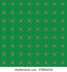 Green tone of christmas pattern vector background
