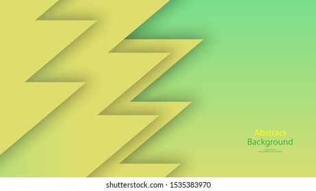 Green tone color and Yellow color background abstract art vector 