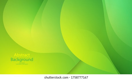 Green tone color and Yellow color background abstract art vector