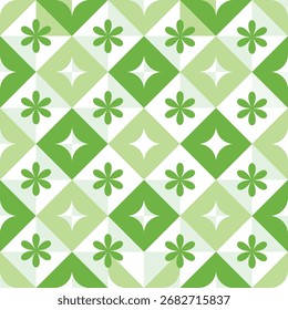 Green tone geometric background image. Vector illustration.