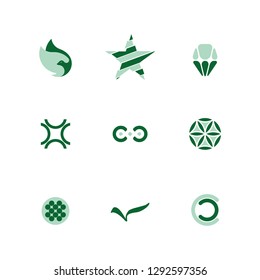 green toned Logo sign template 
