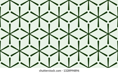 Green tones. Geometric design seamless pattern. Vector illustration