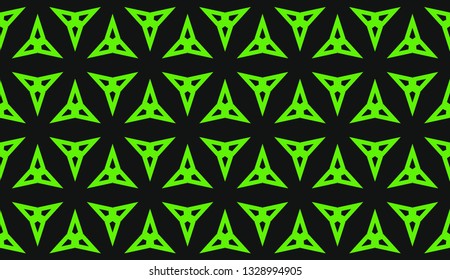Green tones. Geometric design seamless pattern. Vector illustration