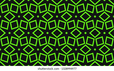 Green tones. Geometric design seamless pattern. Vector illustration