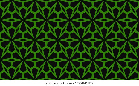 Green tones. Geometric design seamless pattern. Vector illustration