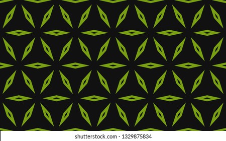 Green tones. Geometric design seamless pattern. Vector illustration