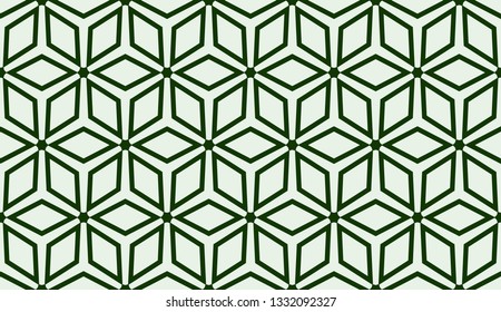 Green tones. Geometric design seamless pattern. Vector illustration