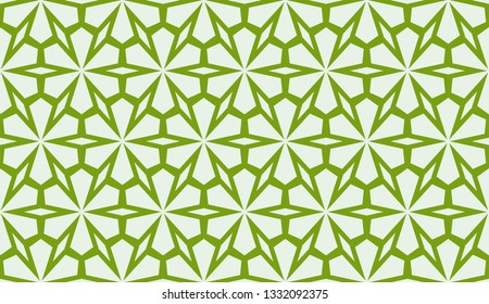 Green tones. Geometric design seamless pattern. Vector illustration