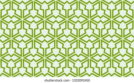 Green tones. Geometric design seamless pattern. Vector illustration