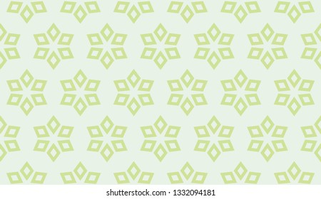 Green tones. Geometric design seamless pattern. Vector illustration
