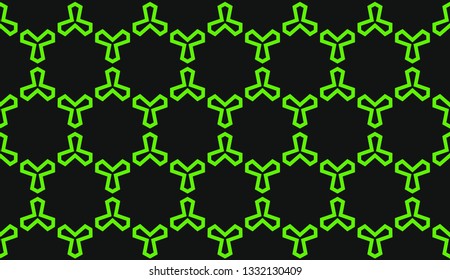 Green tones. Geometric design seamless pattern. Vector illustration
