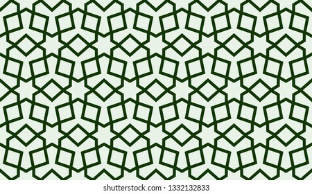 Green tones. Geometric design seamless pattern. Vector illustration