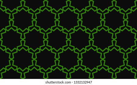 Green tones. Geometric design seamless pattern. Vector illustration