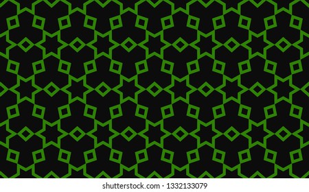 Green tones. Geometric design seamless pattern. Vector illustration