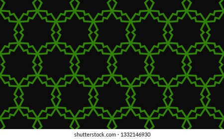 Green tones. Geometric design seamless pattern. Vector illustration