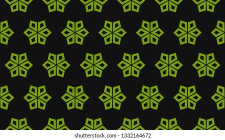 Green tones. Geometric design seamless pattern. Vector illustration