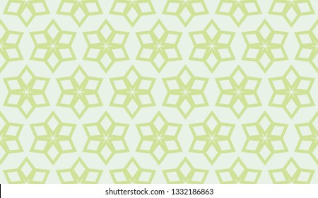 Green tones. Geometric design seamless pattern. Vector illustration