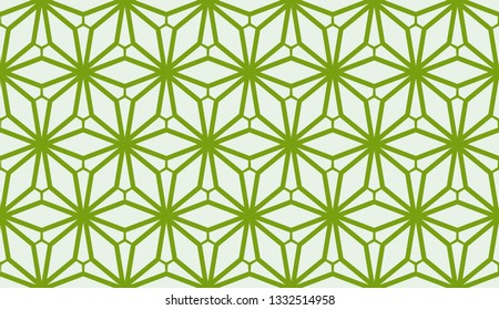 Green tones. Geometric design seamless pattern. Vector illustration