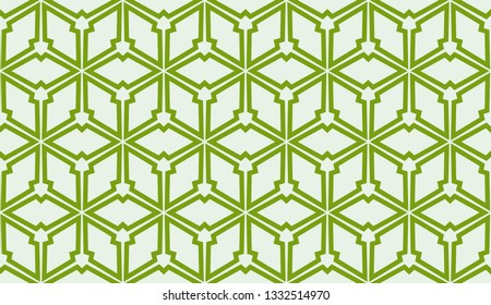 Green tones. Geometric design seamless pattern. Vector illustration