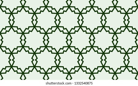 Green tones. Geometric design seamless pattern. Vector illustration