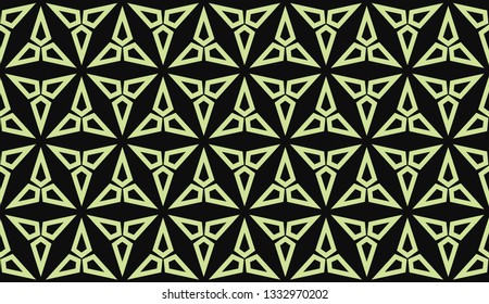 Green tones. Geometric design seamless pattern. Vector illustration