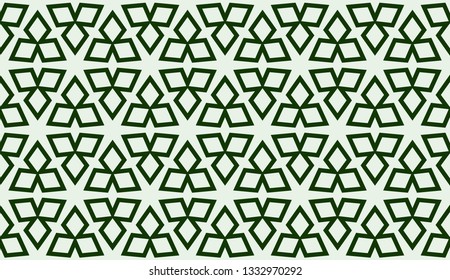 Green tones. Geometric design seamless pattern. Vector illustration