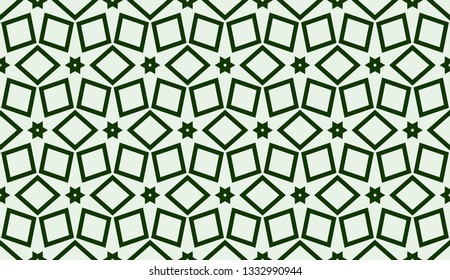 Green tones. Geometric design seamless pattern. Vector illustration