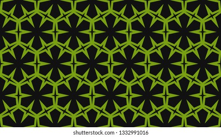 Green tones. Geometric design seamless pattern. Vector illustration