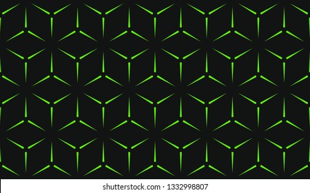 Green tones. Geometric design seamless pattern. Vector illustration