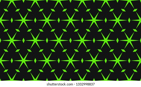 Green tones. Geometric design seamless pattern. Vector illustration