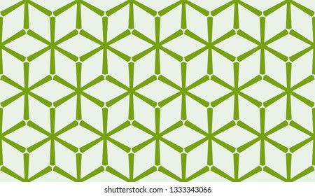 Green tones. Geometric design seamless pattern. Vector illustration