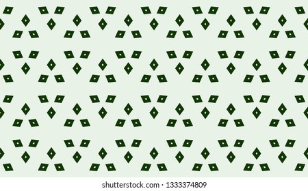 Green tones. Geometric design seamless pattern. Vector illustration