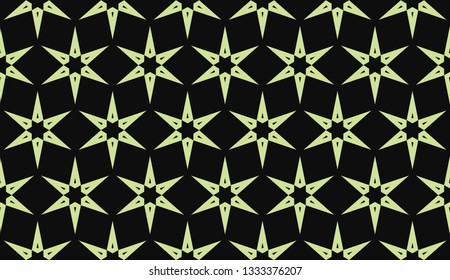 Green tones. Geometric design seamless pattern. Vector illustration