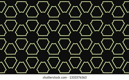 Green tones. Geometric design seamless pattern. Vector illustration