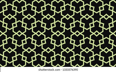 Green tones. Geometric design seamless pattern. Vector illustration