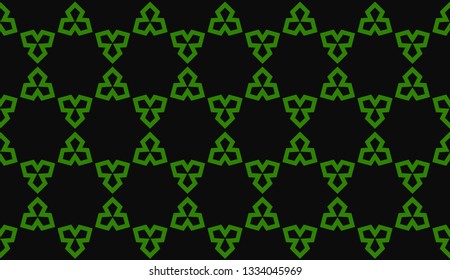 Green tones. Geometric design seamless pattern. Vector illustration