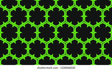 Green tones. Geometric design seamless pattern. Vector illustration