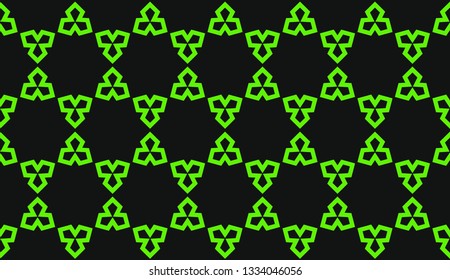 Green tones. Geometric design seamless pattern. Vector illustration