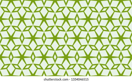 Green tones. Geometric design seamless pattern. Vector illustration