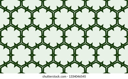 Green tones. Geometric design seamless pattern. Vector illustration