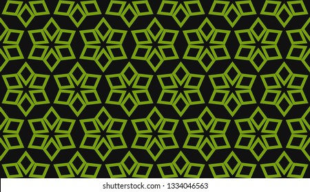 Green tones. Geometric design seamless pattern. Vector illustration