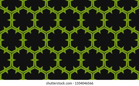 Green tones. Geometric design seamless pattern. Vector illustration