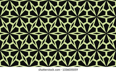 Green tones. Geometric design seamless pattern. Vector illustration