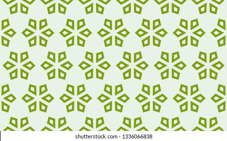 Green tones. Geometric design seamless pattern. Vector illustration