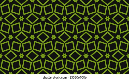 Green tones. Geometric design seamless pattern. Vector illustration